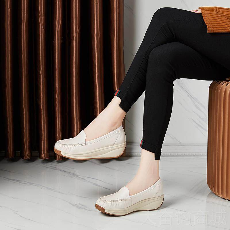 正品皮软底女鞋真皮软皮软面头层皮鞋妈牛妈单鞋中老全年摇摇羊皮,女鞋,浅口单鞋,淘宝优惠券,粉丝福利购,淘宝优惠卷