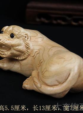 正品桃木十二生肖摆件整料原木木雕家居狗饰品鼠牛兔虎龙蛇羊猴马