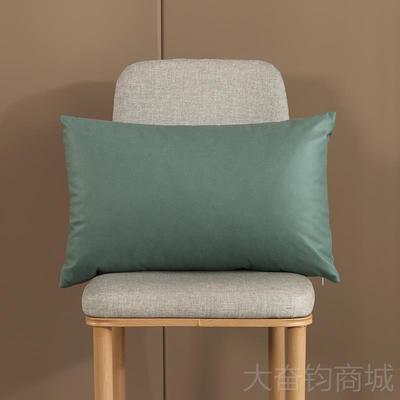 正品长靠不方形科技布抱枕客厅沙发靠背长条腰枕靠垫皮质枕枕套罩