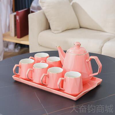 正品北杯欧泡茶装具杯子套茶家用轻奢水杯茶花壶陶瓷水具杯具客厅