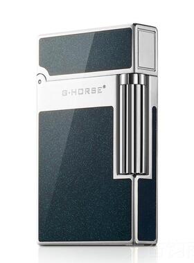 正品法国g机hrse正品创意超薄男个性o防风充气朗声打火纯铜侧滑黄