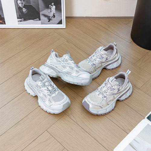 增高厚底网面透气老爹鞋女新款