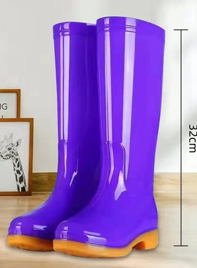 高筒女雨鞋防滑水鞋雨天外穿防水鞋中筒成人雨靴胶鞋雨靴女夏劳保