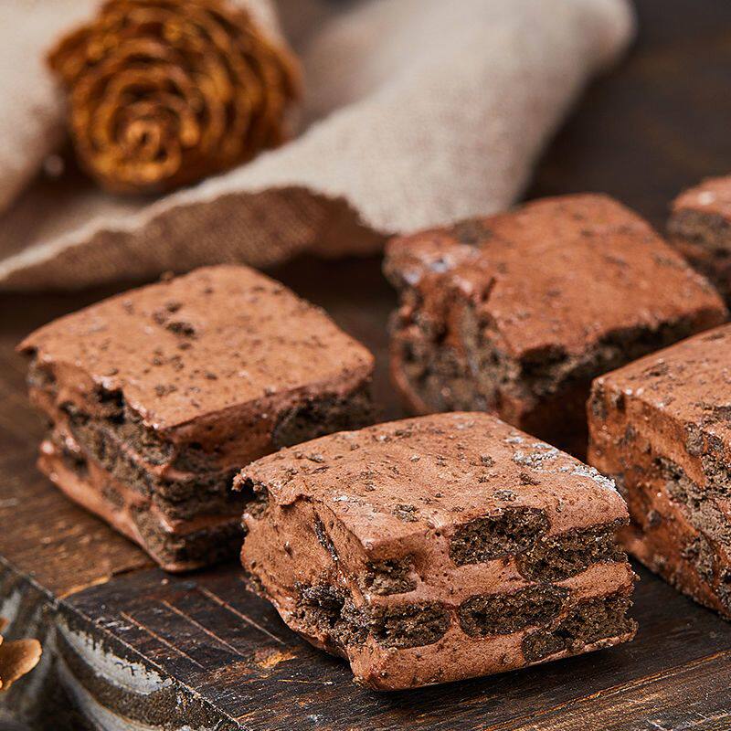 雪花酥无蔗糖添加网红零食巧克力奶芙糕点饼干婚礼点心