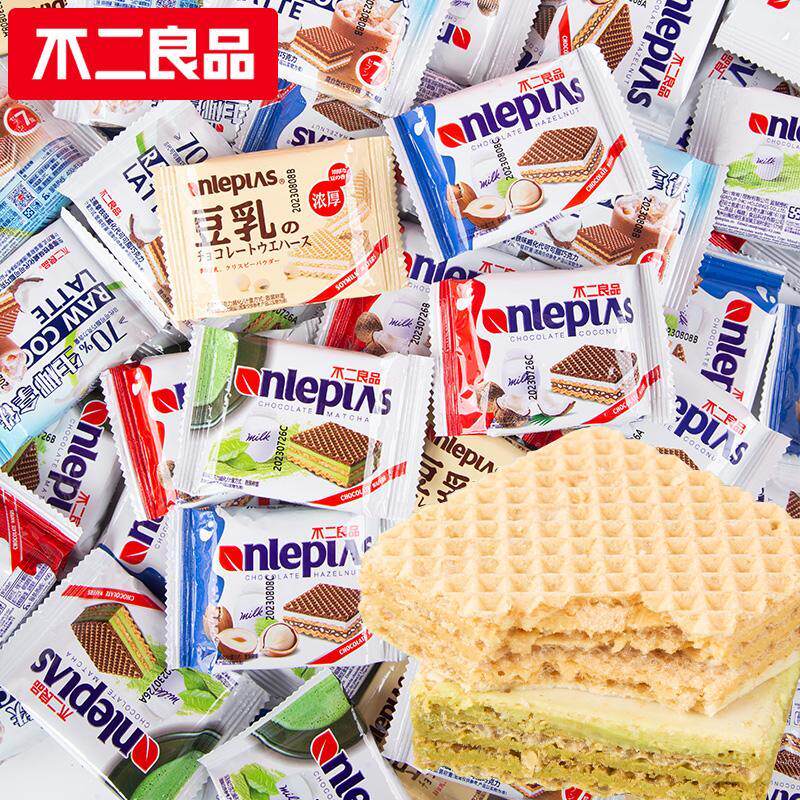 不二良品威化饼干散装豆