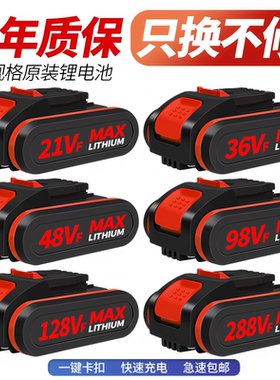 电钻电池21V锂电池大容量36VF48VF98VF288VF充电电转钻手枪钻电池