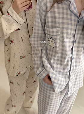 【9款可选】KT脑袋狂喜云朵棉褶皱卡通双长宿舍少女居家睡衣套装X