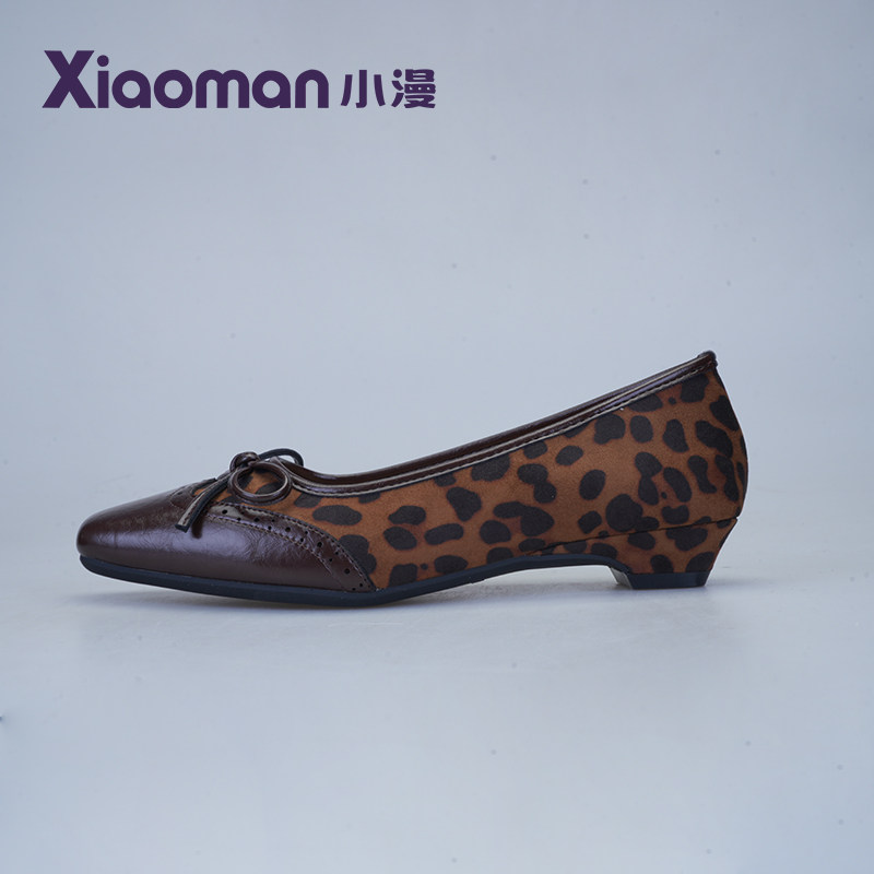 小漫2026春季新款透气复古文艺雕花一脚蹬方头时尚百搭单鞋低跟鞋,女鞋,深口单鞋,淘宝优惠券,粉丝福利购,淘宝优惠卷