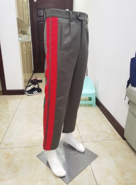 〔量身定制〕东德灰色马裤呢奖君直筒裤