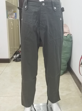 德国深灰色夏季人字纹布料M43裤【芦苇橄榄绿】