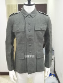 德国防精英M43原野灰绿羊毛呢作战服上衣