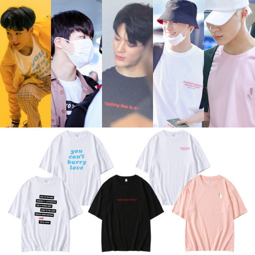 NCT DREAM李帝努同款T恤宽松落肩印花短袖情侣百搭休息夏季上衣