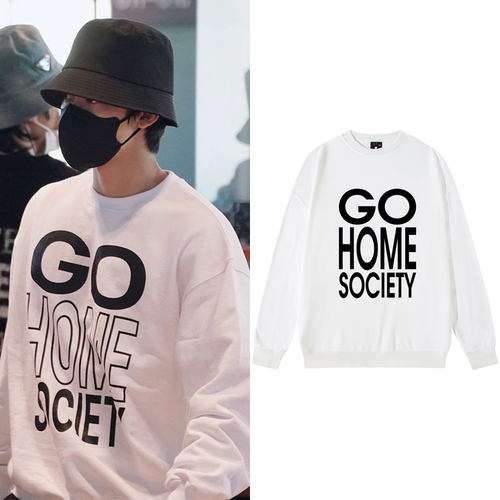 nctdream罗渽民同款卫衣服宽松字母印花加绒薄款春秋冬季上衣男女