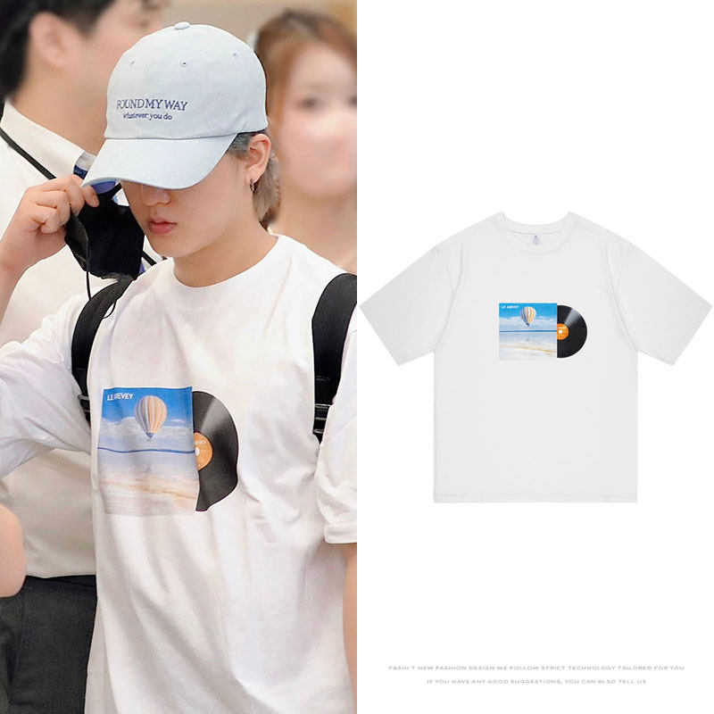 StrayKids徐彰彬机场同款短袖T恤演唱会纯棉印花打底衫打歌服夏季