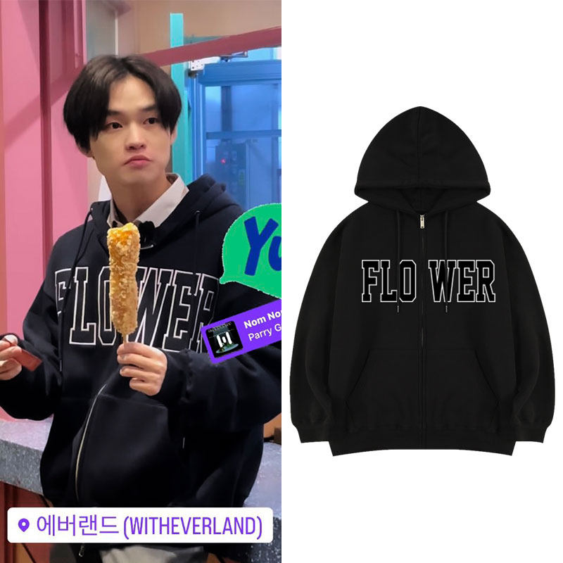 NCT DREAM钟辰乐同款卫衣加绒薄款宽松印花拉链连帽开衫秋冬外套