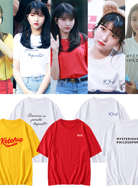 GFRIEND金韶情素媛同款短袖T恤百搭男女情侣春夏宽松打底衫纯棉