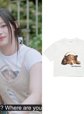 newjeans金玟池敏智NJZ同款短袖T恤宽松露脐高腰短款女夏季衣服