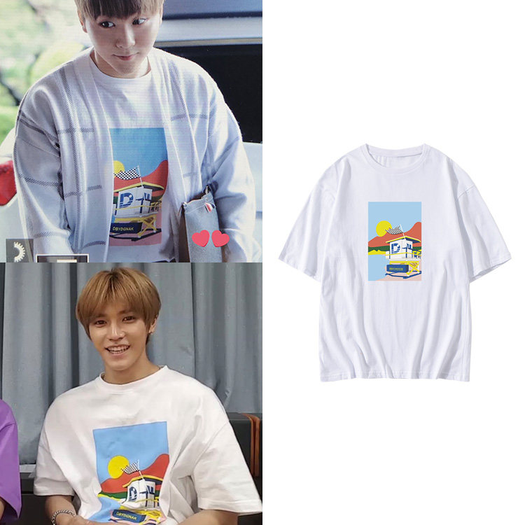 NCT127李泰容SEVENTEEN夫胜宽同款短袖T恤宽松男女体恤打底衫夏