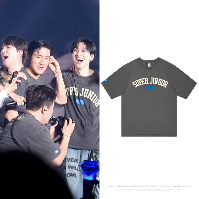 SUPERJUNIOR20周年演唱会SS10日本站周边衣服同款短袖T恤纯棉印花
