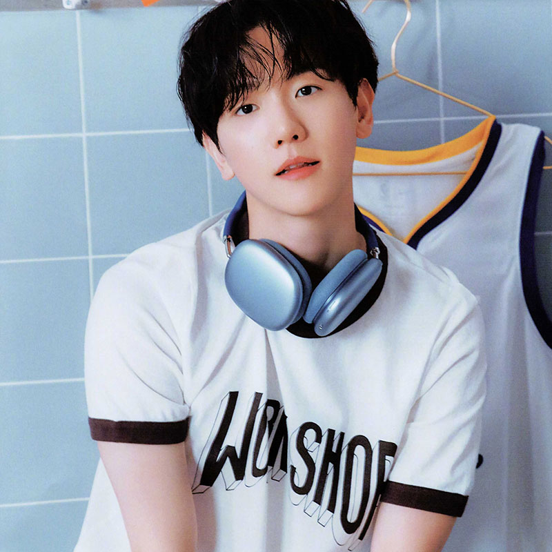 边伯贤BEAKHYUN杂志同款衣服纯棉拼色撞边宽松短袖T恤内搭打底衫