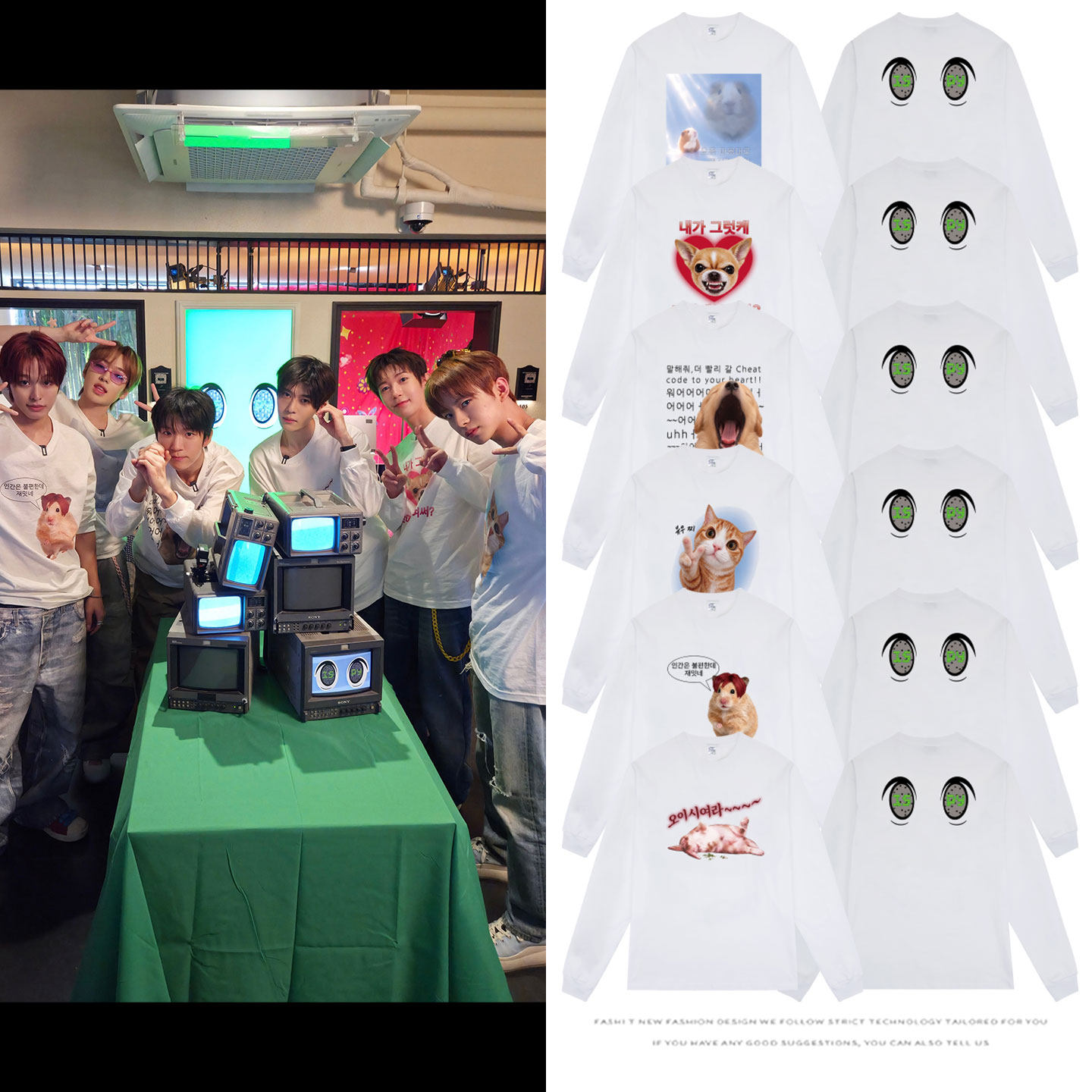 NCTWISH团综周边吴是温得能勇志同款长袖T恤螺纹袖纯棉印花上衣服
