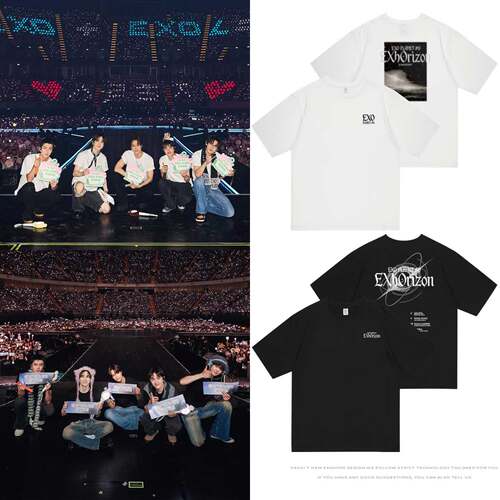 EXO2026Planet6EXhOrizon演唱会曼谷台北周边衣服印花同款短袖T恤