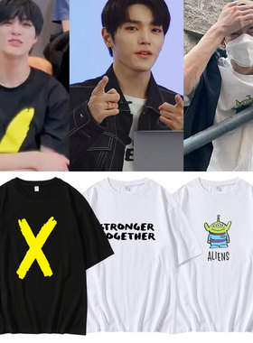 NCT127 DREAM金道英李泰容帝努衣服同款短袖T恤宽松印花上衣