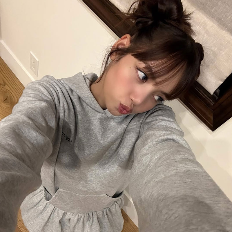 粉墨lisa同款卫衣ins风印花薄款加绒圆领上衣服秋冬季套头男女装