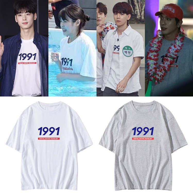 IU李知恩车银优郑容和边伯贤同款短袖T恤宽松印花上衣服夏季