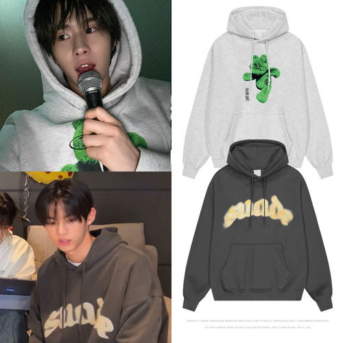 TWS李炅金道勋周边同款衣服宽松印花套头连帽衫卫衣男女秋冬外套