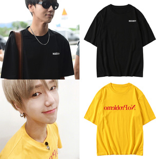 SuperJunior周边衣服金钟云艺声街拍同款短袖t恤上衣男女情侣夏
