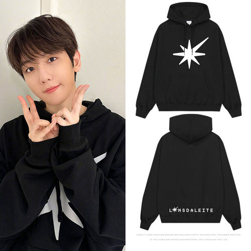 边伯贤BAEKHYUN2024lonsdaleite演唱会周边同款卫衣服印花连帽衫