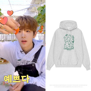 RIIZE将太郎同款卫衣服宽松印花套头连帽衫薄款加绒秋冬外穿上衣