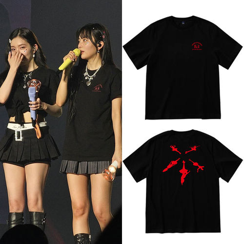 redvelvet演唱会2023RtoV周边同款短袖t恤宽松印花夏季上衣打歌服