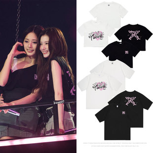 宽松印花短袖 FOR周边衣服同款 T恤男女夏 TWICE六巡演唱会THIS