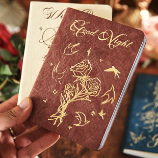 许愿玫瑰杜邦纸点阵A6手帐本高级质感笔记本学生伴手礼物日记本