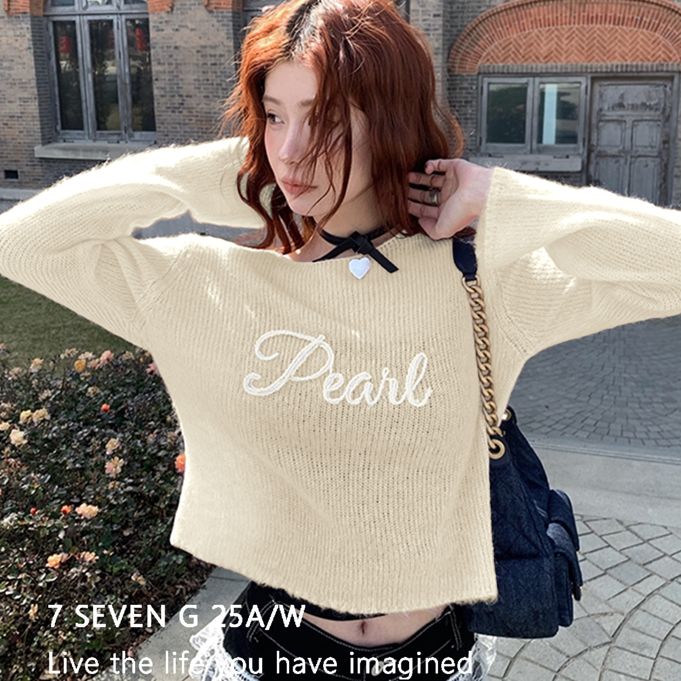 巨爆补单款超绝美字母绣花羊毛马海毛镂空半透百搭长袖宽松套头女