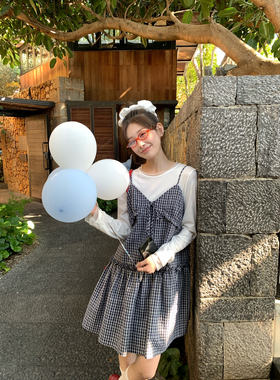 26年早春韩系简约百搭气质拼纱打底长袖T恤