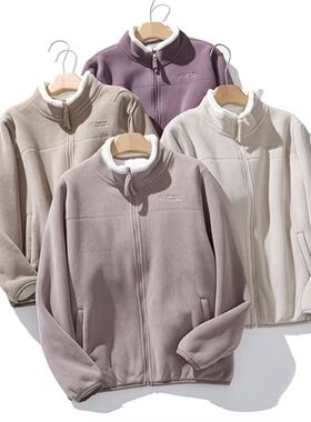 绒冬小火炉！25冬立领羊驼绒保暖舒适显瘦百搭防风开衫厚外套8579