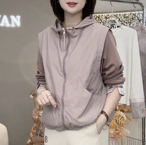 显瘦百搭连帽双面穿马夹
