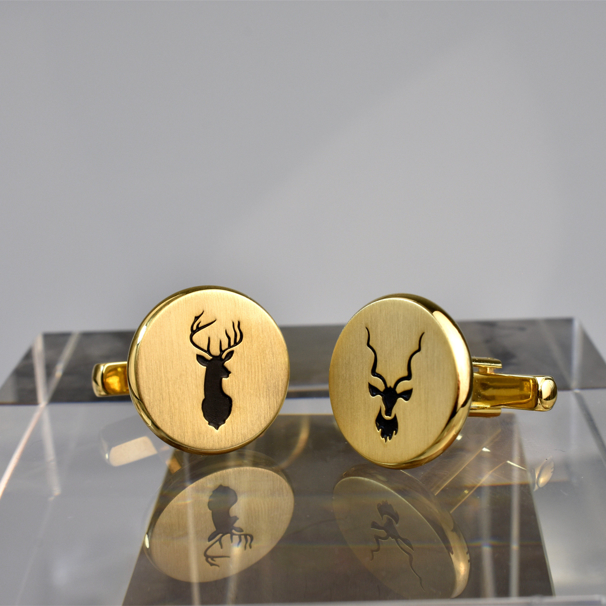 袖扣鹿18K金禄商务礼品高档