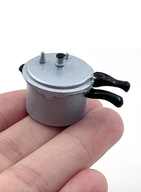 1:12娃娃屋配件dollhouse迷你餐厨高压锅模型仿真生活场景