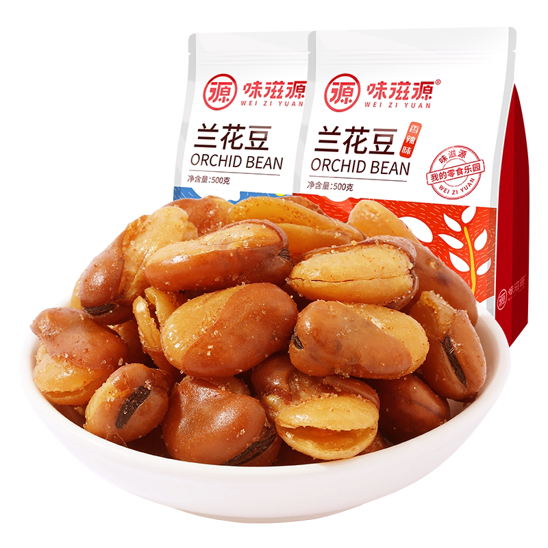 兰花豆酱汁牛肉味蚕豆袋装1斤