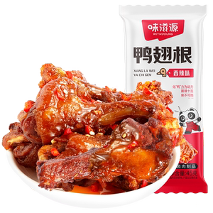 味滋源卤味零食鸭腿开袋即食鸭翅根肉类零食麻辣小吃熟食品鸭小腿