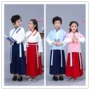 Ngày thiếu nhi Hanfu nam nữ 2019 xuân mới phong cách Trung Quốc trang phục rồng mẫu giáo quần áo lớp Tang - Trang phục bộ ông già noel trẻ em