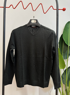 2024男士商务休闲套头v领羊毛毛衫秋季薄款鸡心领 161002