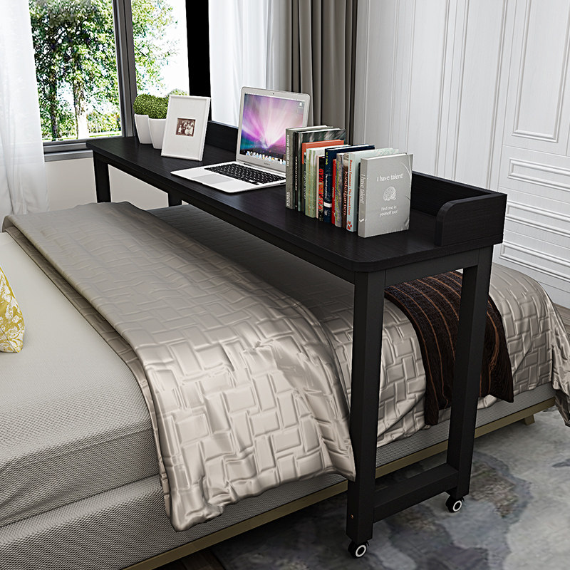 跨床桌床 边桌子长条桌笔记本电脑桌床桌可移动懒人家用书桌学习
