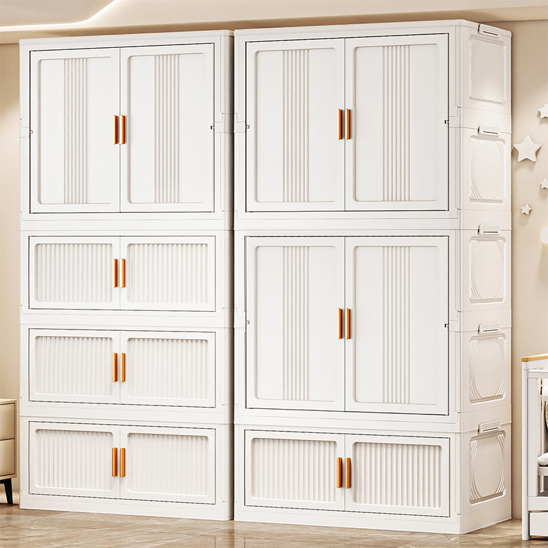 90CM折叠收纳柜免安装大容量衣柜出租屋开门式宝宝零食衣服储物柜,收纳整理,收纳箱,淘宝优惠券,粉丝福利购,淘宝优惠卷