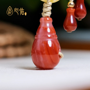 正宗天然保山南红三通配饰 小金刚星月菩提百香籽108手串一体佛头