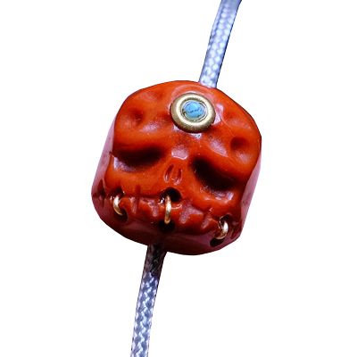 天然原矿南红阿呆背云隔珠